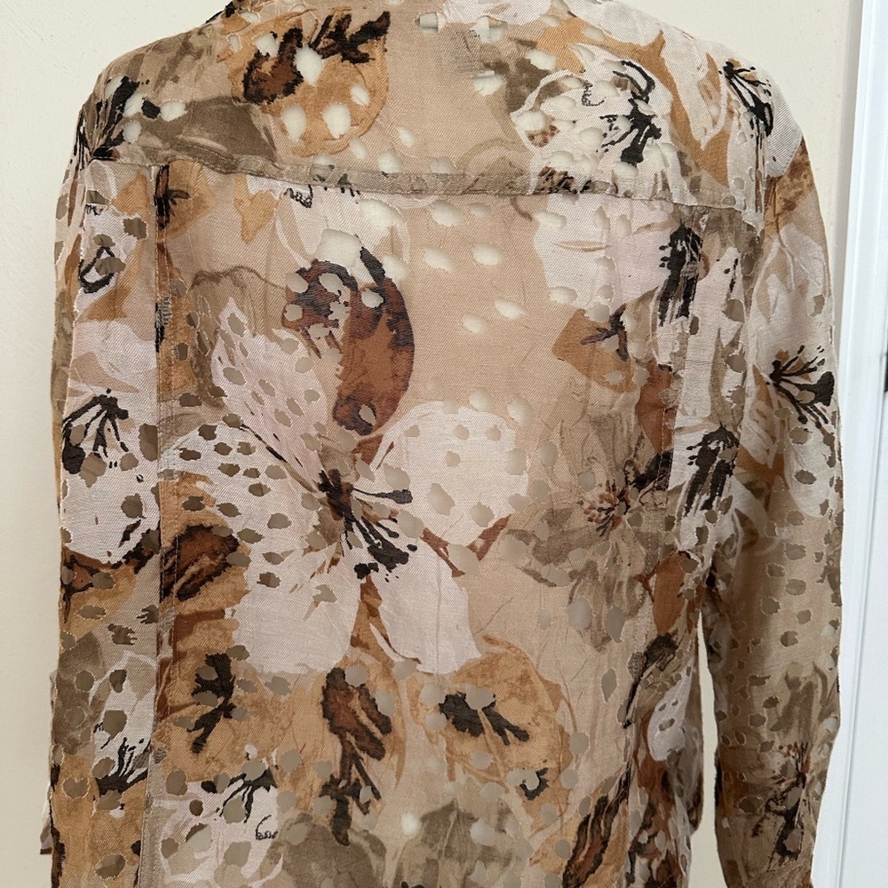 Ruby Road Floral Button Front Jacket Adjustable S… - image 4